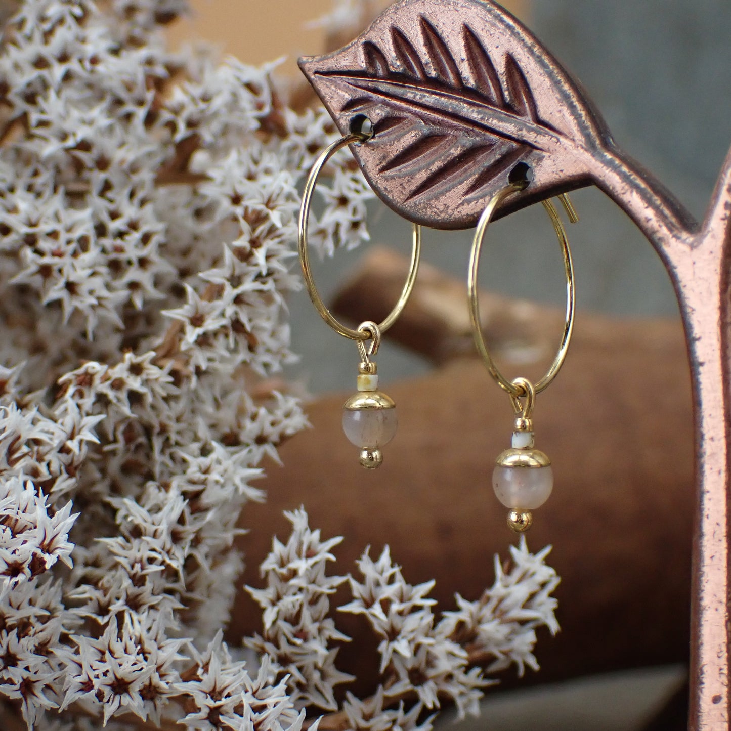 Earrings - Moonstone