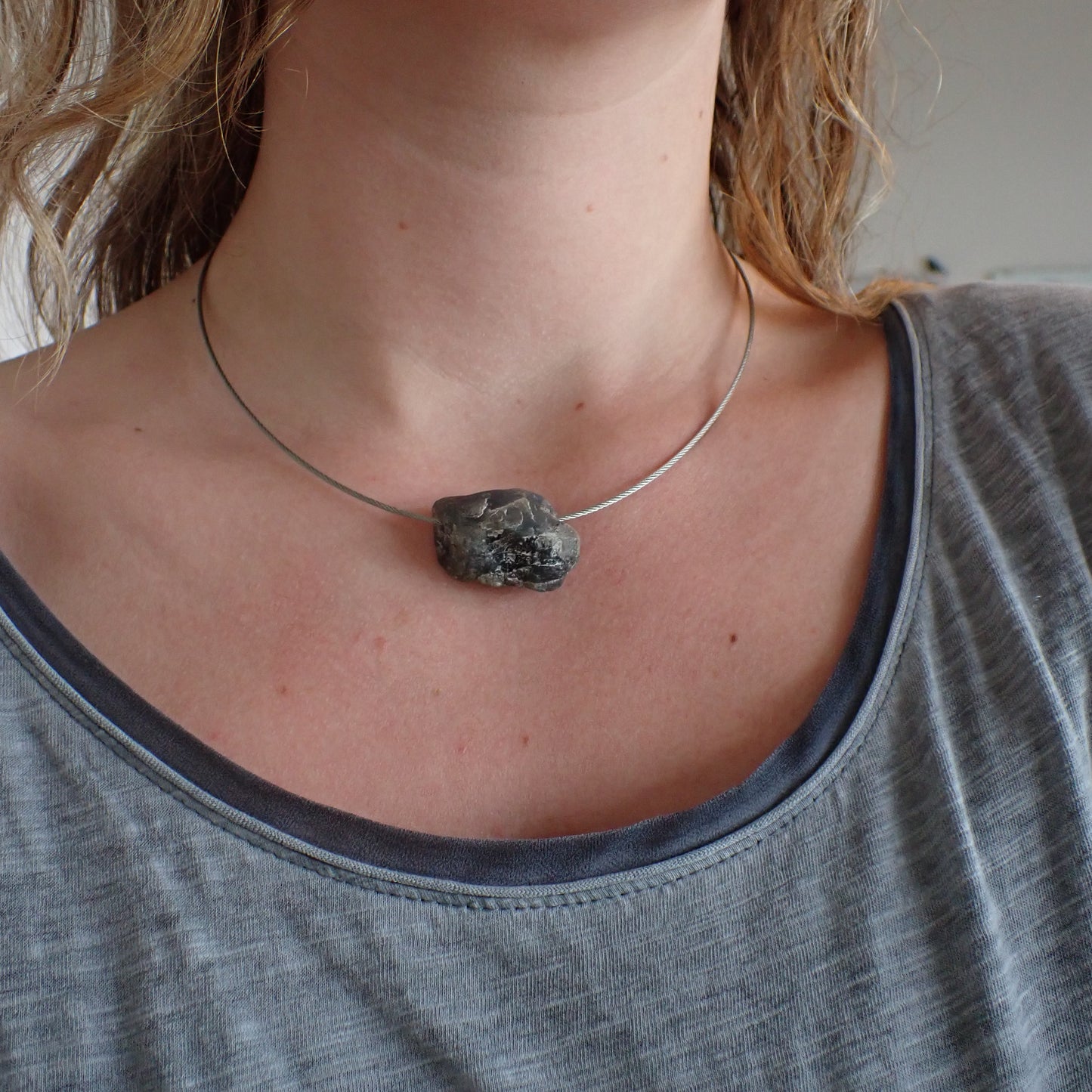 Raw Labradorite Necklace