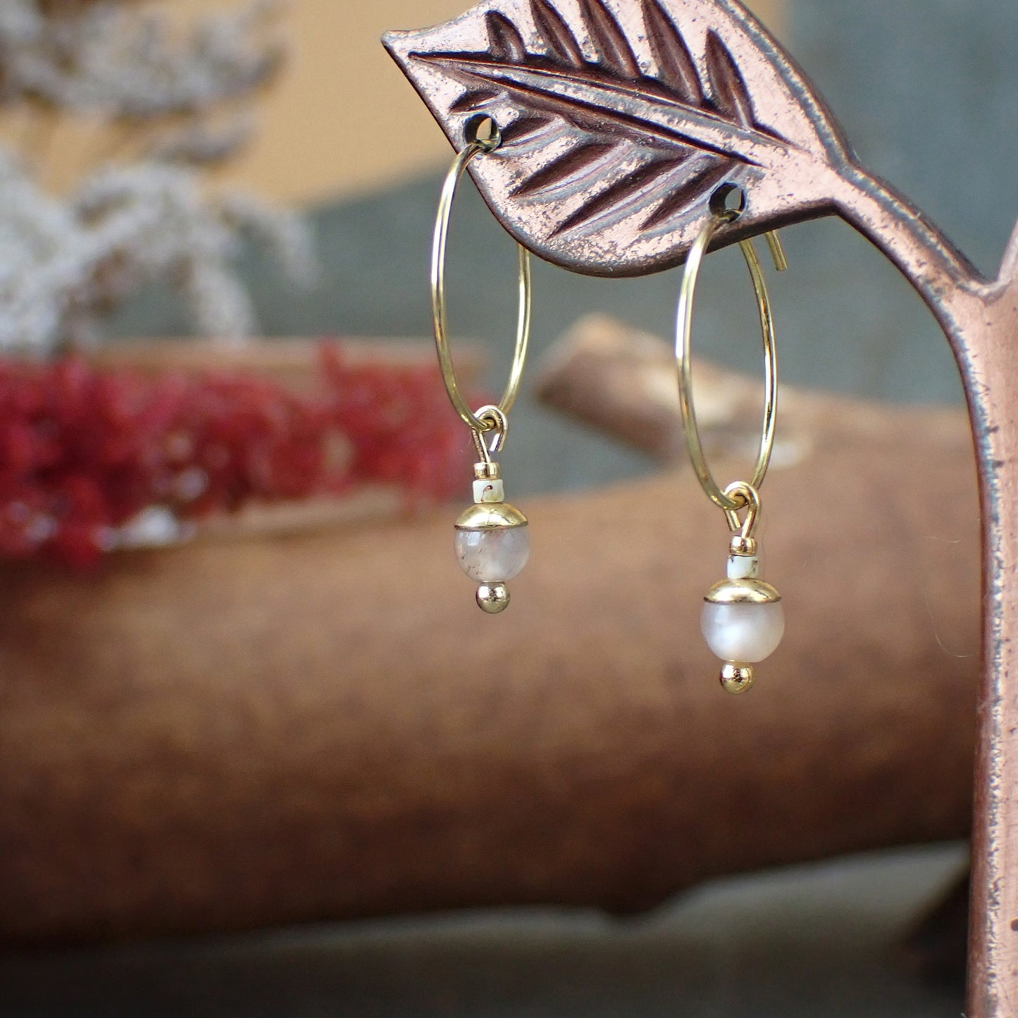 Earrings - Moonstone