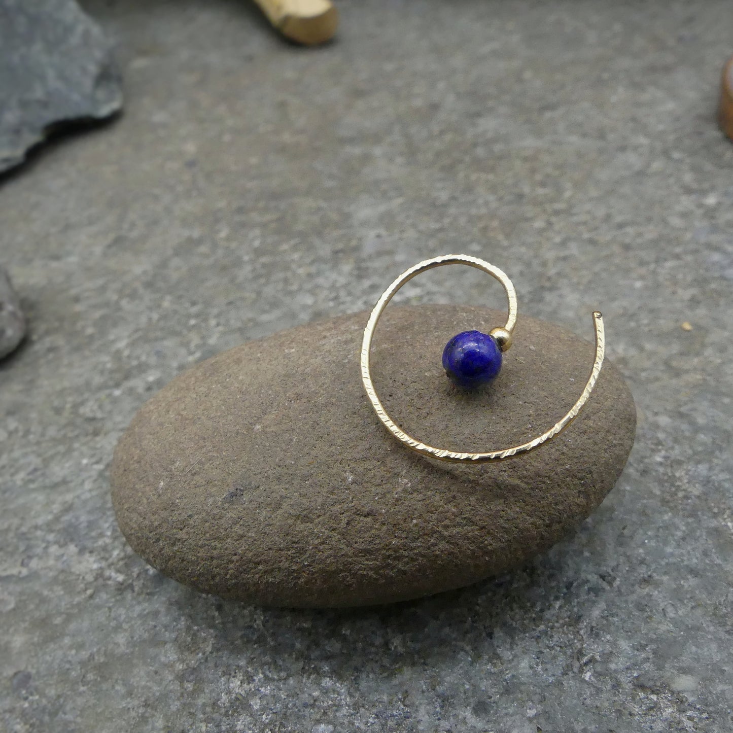 Spiraal Oorknuffels - Lapis Lazuli