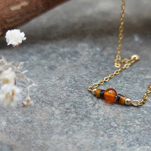 Korte Ketting - Carneool
