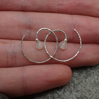 Spiral Ear Cuddles - Rose Quartz