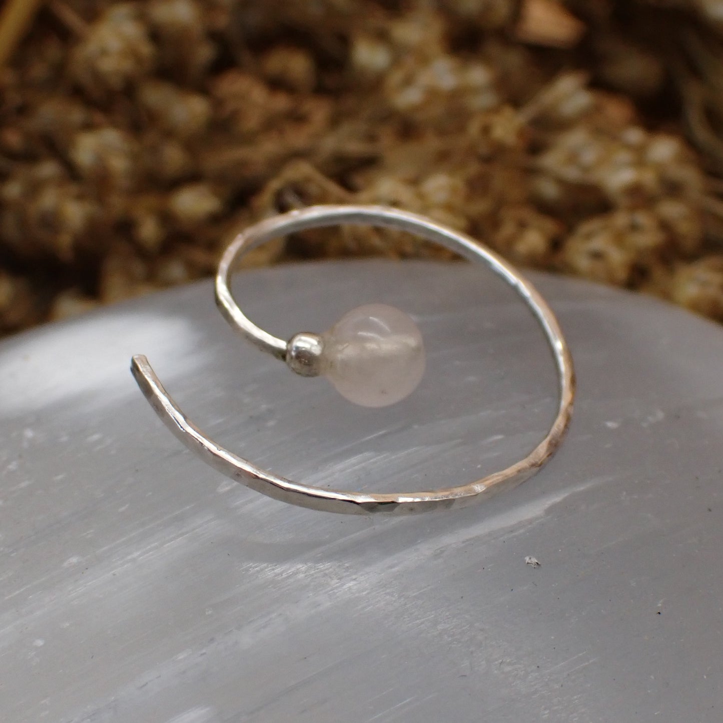 Spiral Ear Cuddles - Rose Quartz