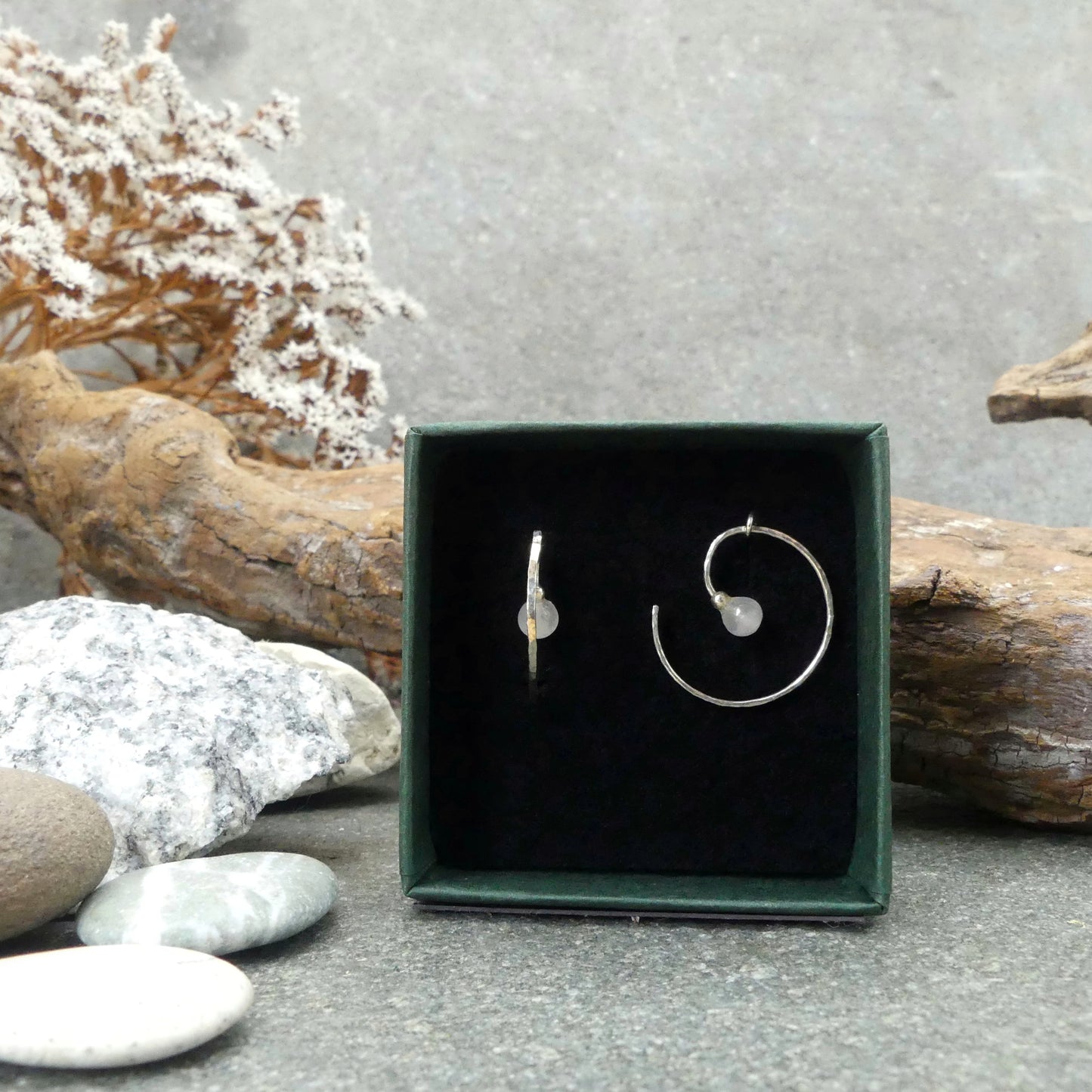 Spiral Ear Cuddles - Rose Quartz