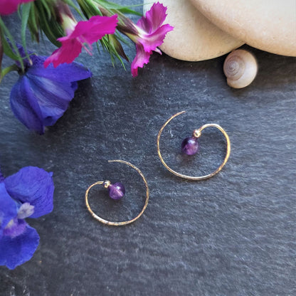 Spiral Ear Cuddles - Amethyst